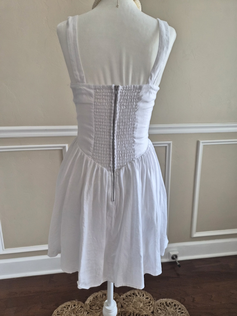 Reformation Daria White Sleeveless Cotton Sundress - Picture 4 of 6